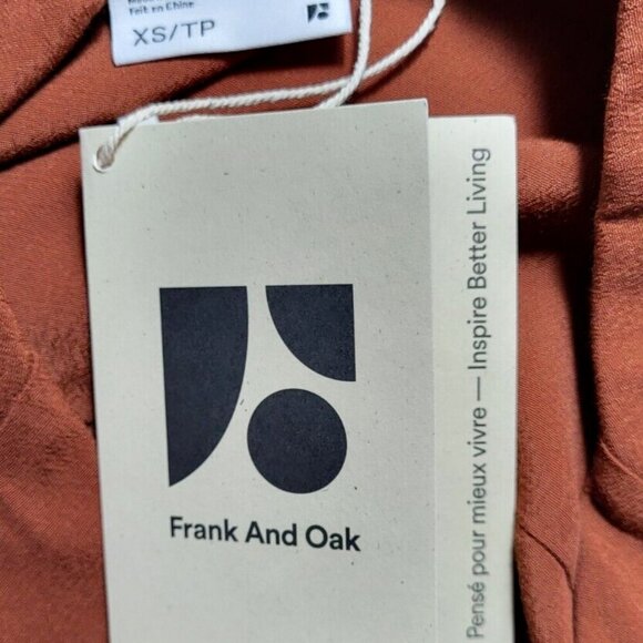 Frank And Oak Women's Size XS Long Sleeve Camp Collar Blouse - Picture 7 of 9